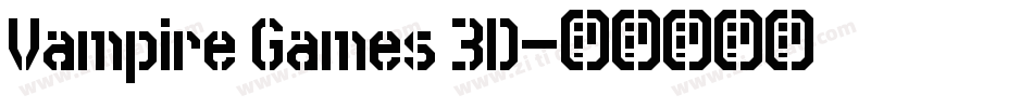 Vampire Games 3D字体转换